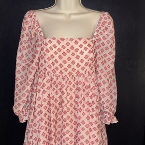 Romantic, cottage core Anna Grace pink coquette core party dress. Sz small.